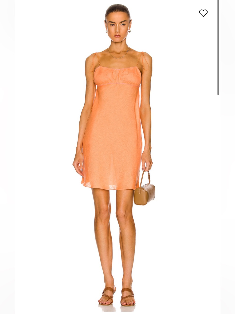 Anna October Dress Kamini Linen Mini in Orange